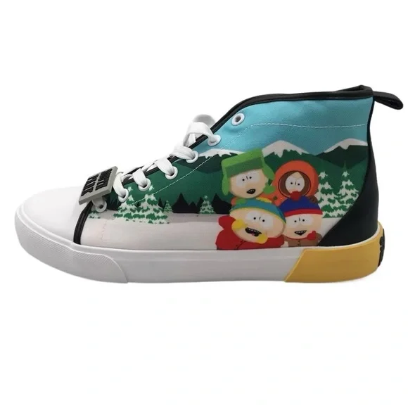 🎮South Park High-Top Sneakers Mens Size 10.5 Ground Up Cartoon Streetwear Shoes